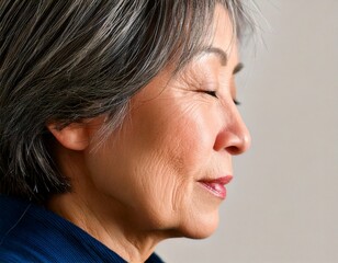 Fototapeta premium 高齢者女性の横顔