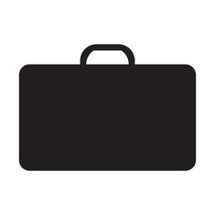Minimalist Black Briefcase Vector Illustration – Simple Modern Business Icon

