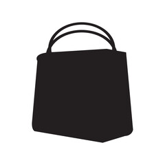  Black Leather Handbag with Sleek Minimalist Design on White Studio Background