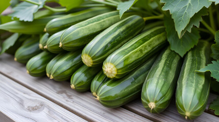 Obraz premium Fresh organic cucumbers
