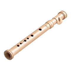 Naklejka premium Wooden Flute, Traditional Musical Instrument,
