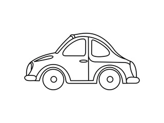 Hand drawn toy car illustration vector image template