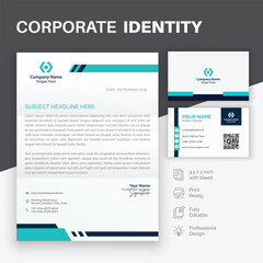 corporate identity letterhead and business card template