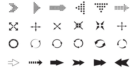 Arrows big black set icons. Arrow icon. Arrow vector collection. Arrow. Cursor. Modern simple arrows. Vector illustration. Variety arrow vector collections.