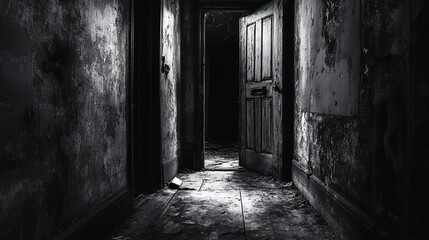 Decaying Hallway: A Glimpse into Obscurity