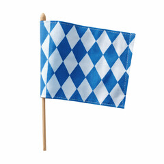 Bavarian Flag on Wooden Stick - Oktoberfest