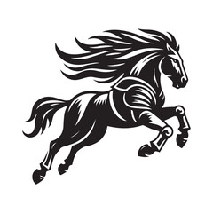 Minimalist Galloping Horse Mark – Modern Racing Animal Logo