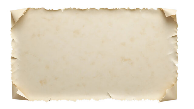 Torn notebook paper piece with ripped edges, isolated on transparent background&mdash;symbolizing imperfection, raw creativity, or casual notes in a handmade, organic style.