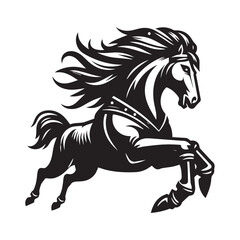 Minimalist Galloping Horse Mark – Modern Racing Animal Logo