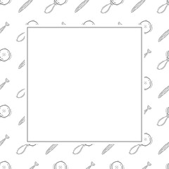 school frame. doodle education square frame. hand drawn school and education frame background. school background