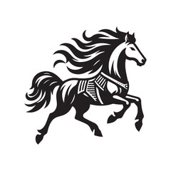 Minimalist Galloping Horse Mark – Modern Racing Animal Logo