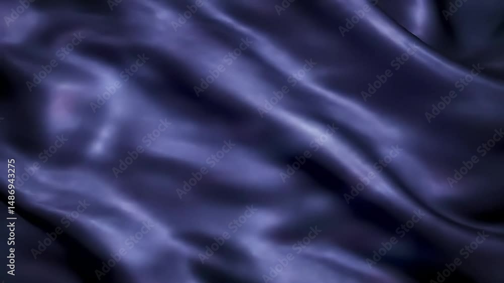 Poster flowing dark blue fabric with subtle light and shadow movement video