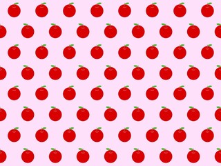 リンゴのシームレスパターン　A-2'