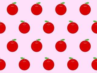 リンゴのシームレスパターン　A-2