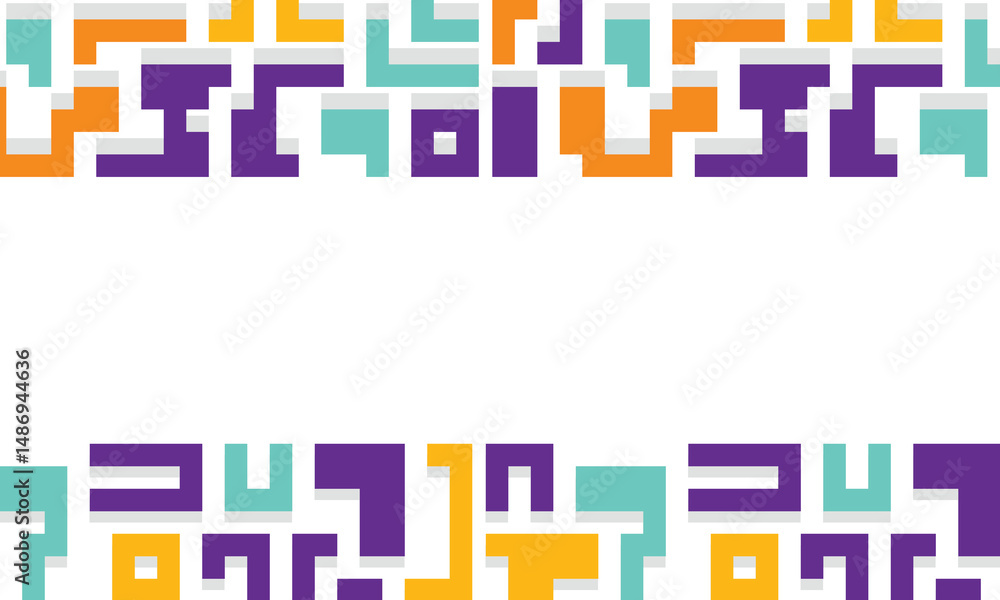 Poster background with colorful lines shapes abstract stylish mosaic flat design.