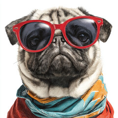 dog wearing sunglasses