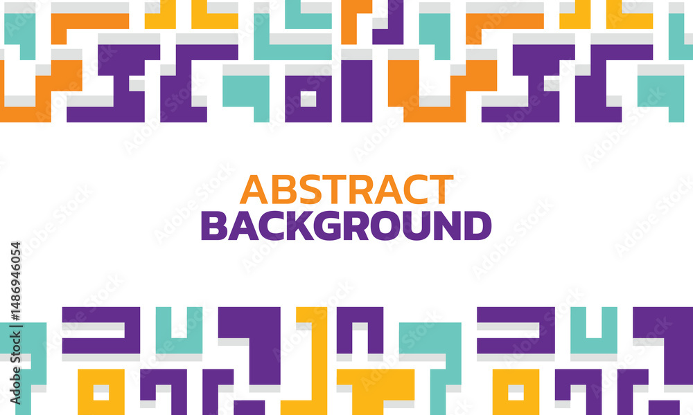 Poster background with colorful lines shapes abstract stylish mosaic flat design.