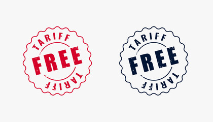 set of global tariff free trade stamp design