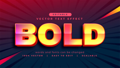 bold text effect style editable font design