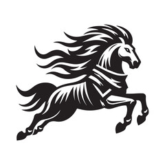 Elegant Running Horse Emblem – Abstract Animal Logo Design