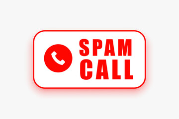 unknown spam phone call alert white background
