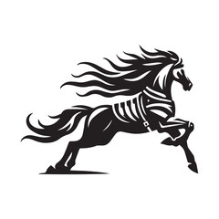 Elegant Running Horse Emblem – Abstract Animal Logo Design