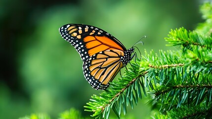 Obraz premium monarch butterfly on a flower