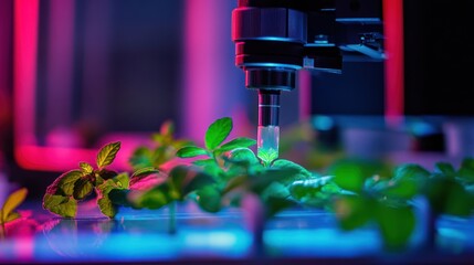 Precision Agriculture: Robotic System Analyzing Plant Growth Under Neon Lights