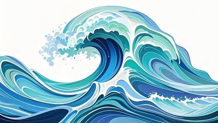 Artistic lines of abstract waves