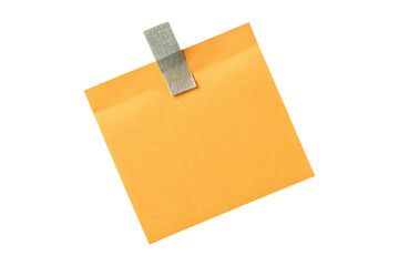 yellow note paper with clip