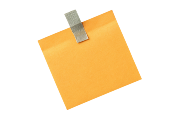 yellow note paper with clip