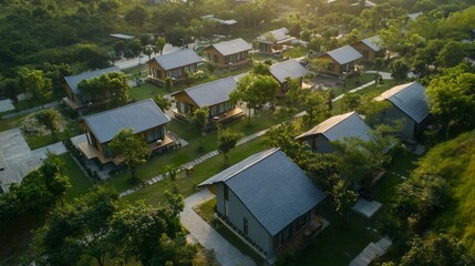 Serene Hillside Haven: Tranquil Villas nestled in Lush Greenery