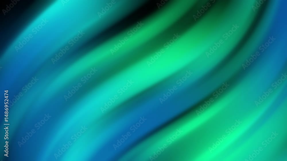Poster smooth flowing abstract blue and green gradient waves create a calming, modern background, abstract 