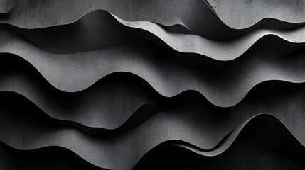 Abstract Gray Undulating Layers: Textured Background