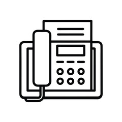 Retro Landline Fax Phone Office Equipment