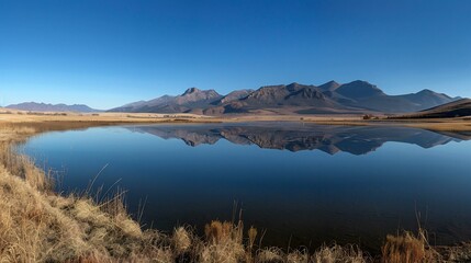 Obraz premium mountain lake in the morning