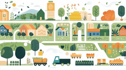 Sustainable Village: A Harmonious Ecosystem of Green Living and Local Farming