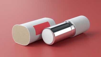3D lip balm mockup featuring a clean label area for showcasing custom branding.