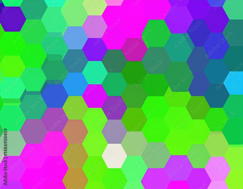 Poster abstract colorful hexagon pattern background