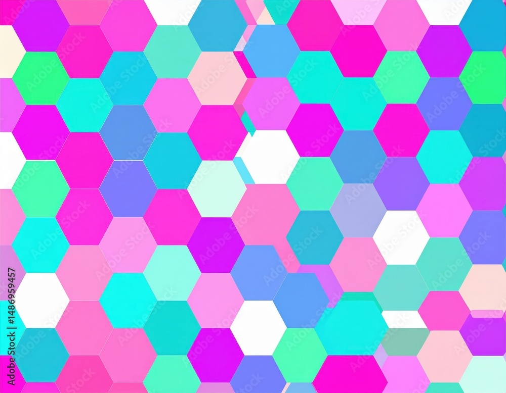 Poster abstract geometric hexagon pattern background