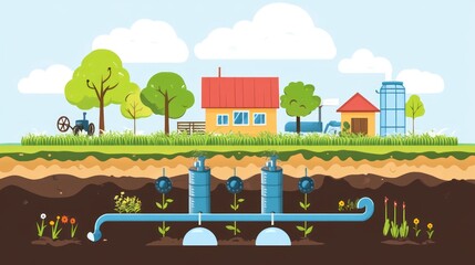 Sustainable Farming: Underground Irrigation System for a Thriving Farmland