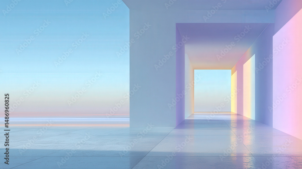 Poster minimal pastel gradient backdrop for editorial use in modern design and creative projects
