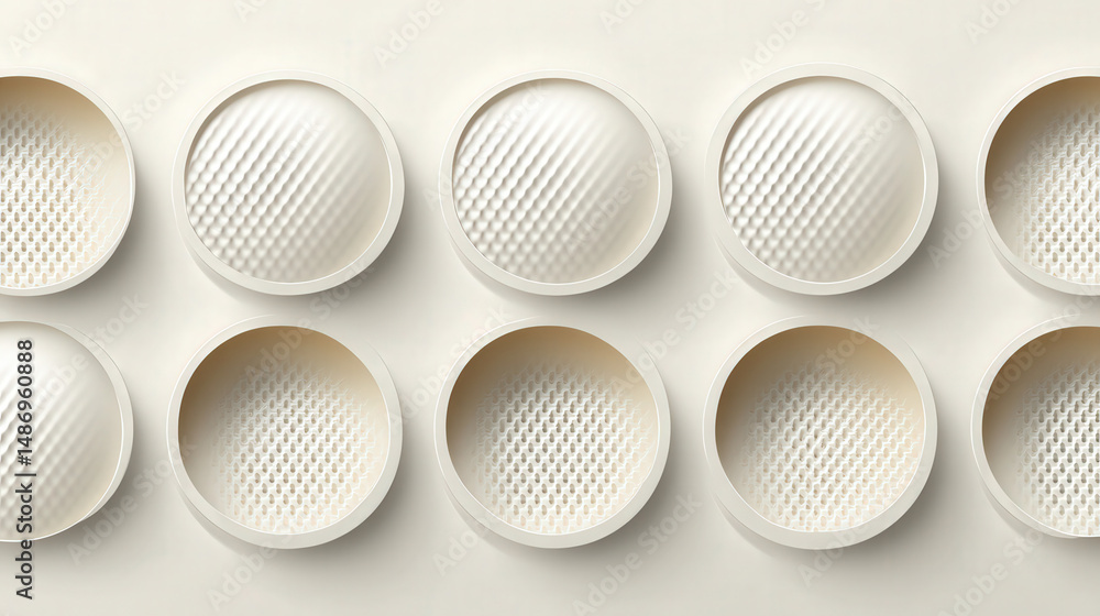 Poster minimalist pattern of dots on a light cream surface with clean lines and textures for modern design 