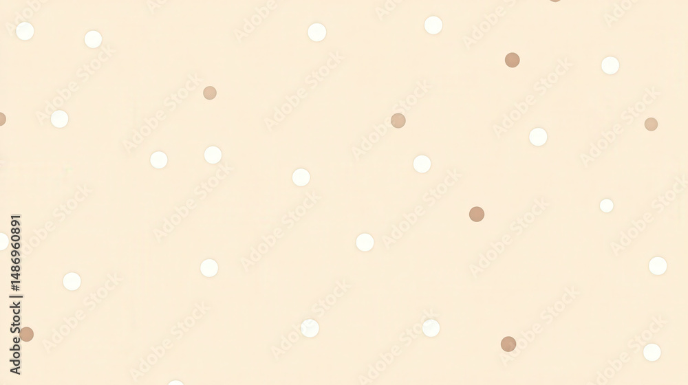 Poster light cream minimalist dots pattern on smooth surface for modern design aesthetic and background