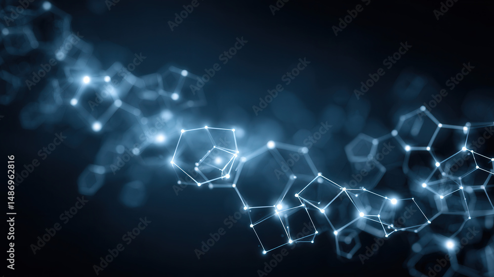 Poster abstract soft technology interface background with digital patterns and futuristic connections in bl