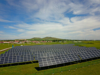 Solar panels green energy light energy