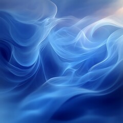 Obraz premium Abstract swirling blue smoke, ethereal and dreamy