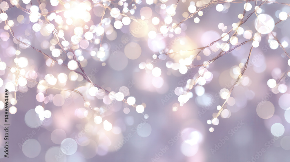 Aufkleber soft bokeh lights in pastel environment creating a serene and dreamy atmosphere for various creative