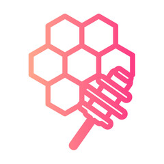 honeycomb gradient icon