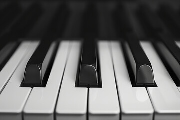 Black and white modern piano keys